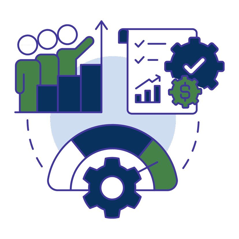 Financial modelling dashboard with interconnected data nodes