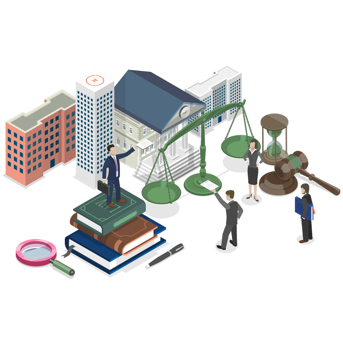 Professional reviewing legal documents with compliance and governance icons